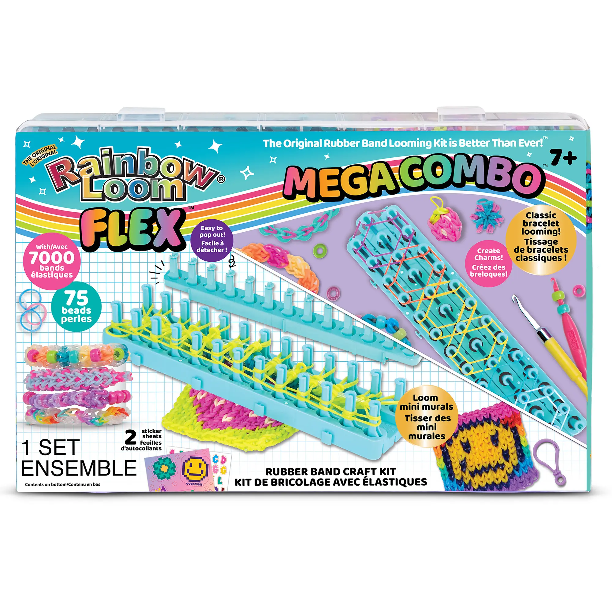 Rainbow Loom Mega Flex Loom 7000 Bands + Flex Loom