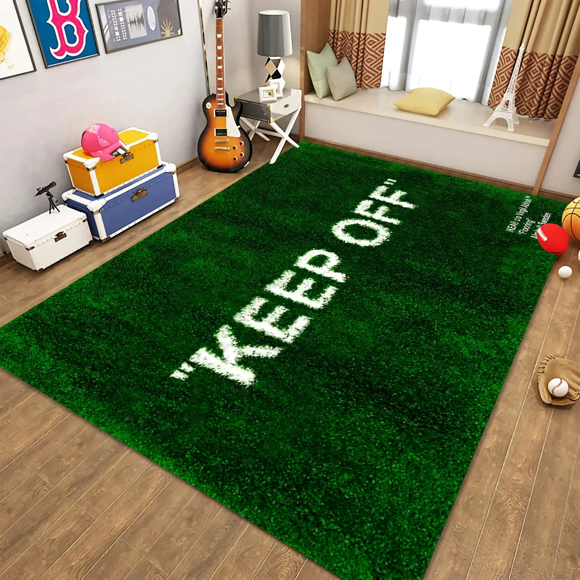 Keep Off Area Rug - Grass Accent Household Textile for Home Decor