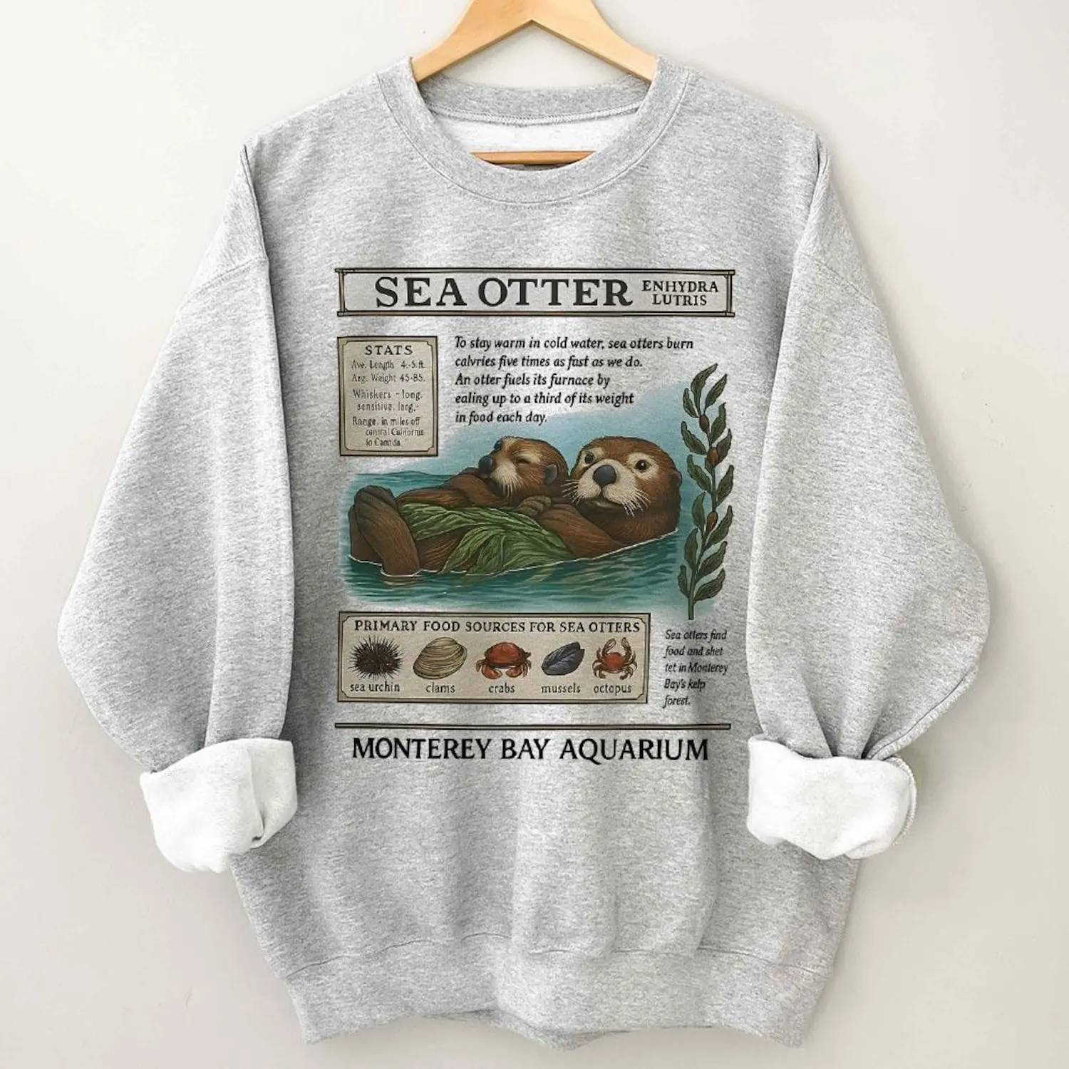 Monterey Bay Aquarium Otter Sweatshirt, #SsSwiftt Sea Otter Enhydra Lutris Monterey Bay Aquarium shirt, Vintage #TSsswift Otter merch Shirt, Monterey Bay Otter Shirt, Coastal Aesthetic Tee