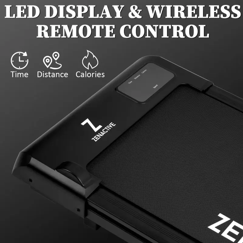 ZenActive Shock Absorbing Treadmill, Walking Pad, Under Desk Treadmill with Remote Control, Portable Treadmill