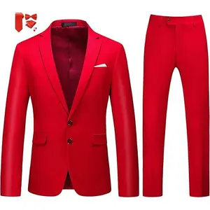 Mens Slim Fit Suit 2 Piece Tuxedo for Prom Business Wedding Dance (Suit Jacket + Pants)