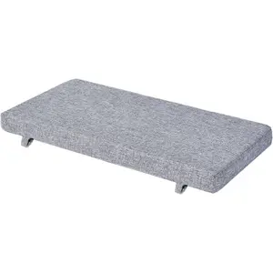 32 x 12 Inch Piano Bench Cushion for Indoor Shoe Storage with Ties Non Slip Picnic Bench Pad for Kitchen Dining Table Seat, Ash Grey