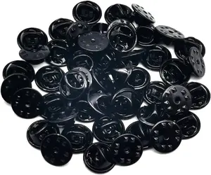 50pcs Metal Pin Backs Lapel Pin Backs Locking Clasp Butterfly Clutch Tie Tacks Pin Back for Brooch Tie Hat Badge Insignia Replacement (Black), XZYLPB0