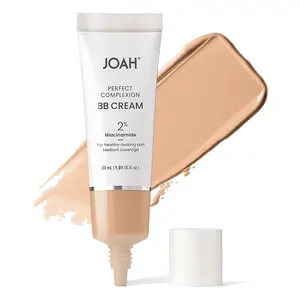JOAH Perfect Complexion BB Cream with Hyaluronic Acid and Niaciminade, Korean Makeup with Medium Buildable Coverage, Evens Skin Tone, Lightweight, Semi Matte Finish, Tan with Neutral Undertones (Light with Cool Undertones)