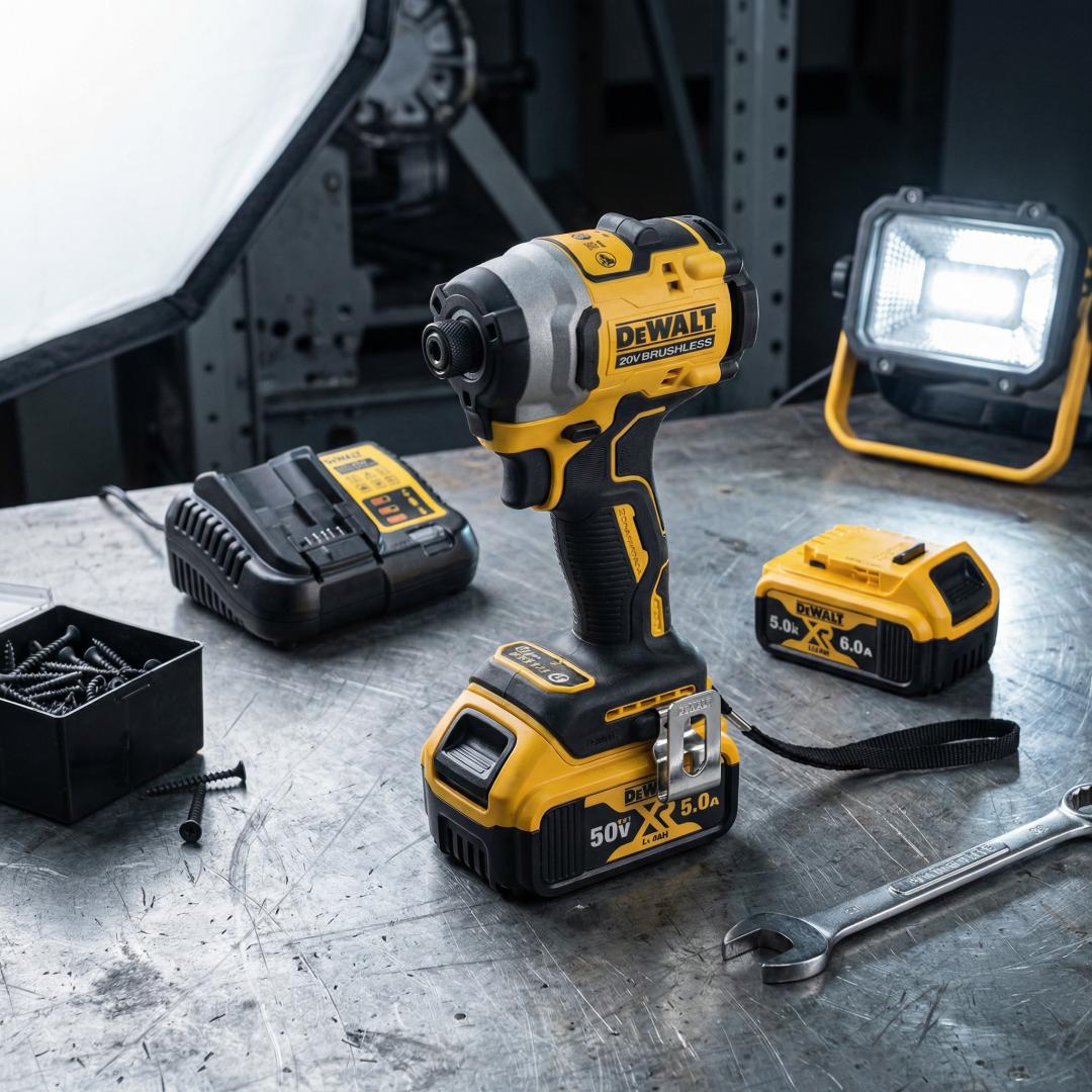 Dewalt DCF850 Rechargeable Cordless 20V electric screwdriver, Lithium Electric Battery, Power Tools, Original Large Torque sharper edges spring assisted knife