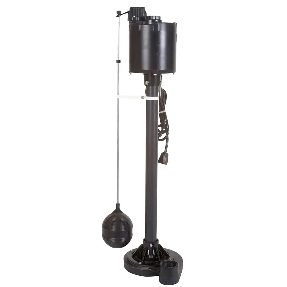 212 MAIN Automatic Thermoplastic Pedestal Sump Pump - 115V Power, Chemical Resistant, Solids Handling, Auto Switch (For Boating Water Sports)