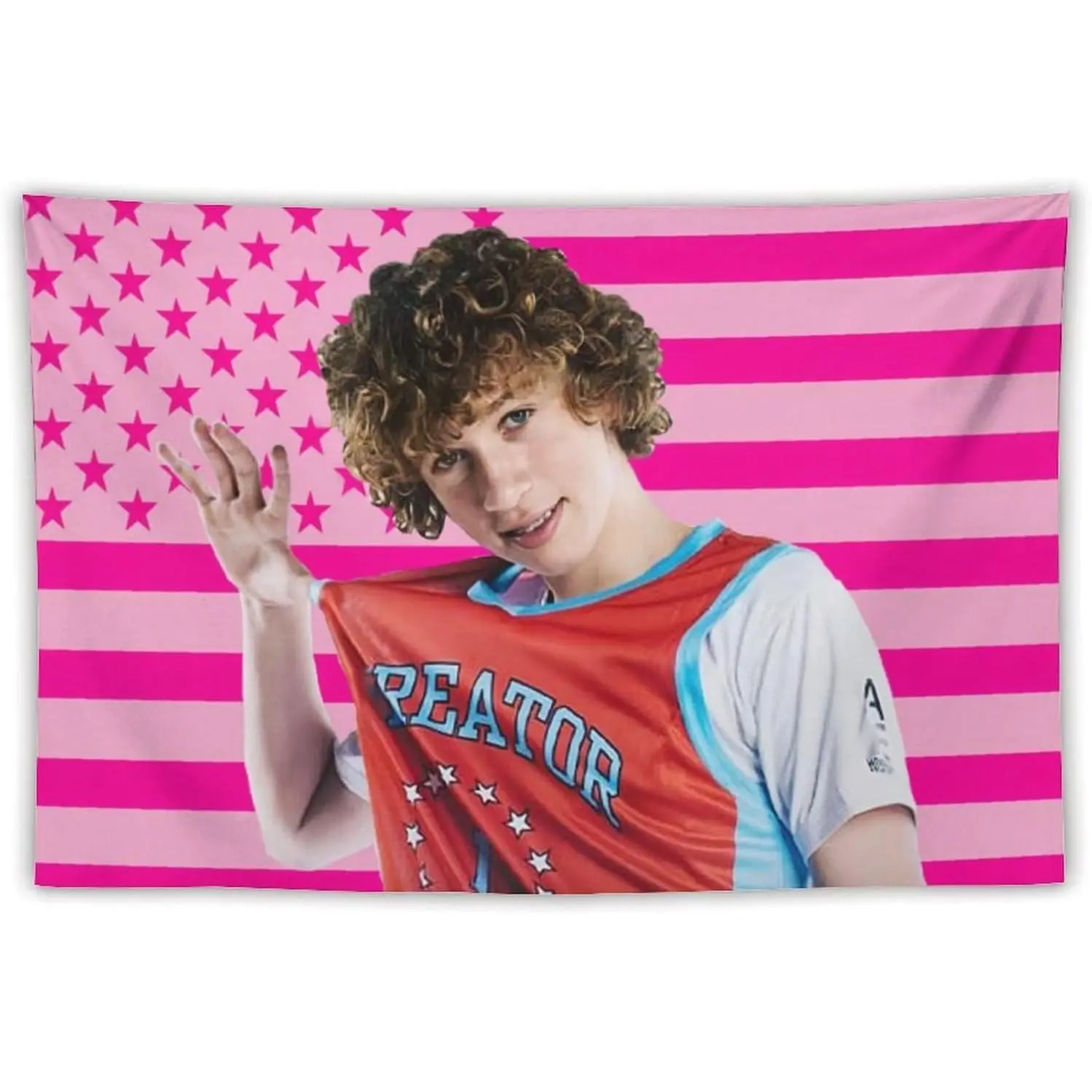 Nelson Celebrity and Decorations Stuff American Pink Flags Wall Funny Tapestry Hanging Neumann Merch for Dorm Bedroom Decorative Aesthetic Tapestries 40"x60"