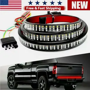 2026 Upgraded 60-Inch LED Tailgate Light 432 LED Strip Bar Strip with Fall Warning Signal, Arrow Turn Signals, IP67 Waterproof, Red & Amber Bright LEDs,Ambient Lighting Lightbar, 2 Years Warranty
