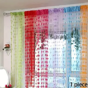Heart Pattern Door Curtain, Colorful Door Curtain, Machine Washable Door Curtain, Suitable for All Seasons, Home Decor for Living Room Bedroom