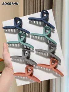 Large Cross Loop Hair Claw Clips for Thick Hair • Matte Non-Slip Strong Hold Hair Jaw Clips • Elegant Minimalist Hair Accessories for Women & Girls • Effortless Chic Everyday Styling • Hair Claws Set