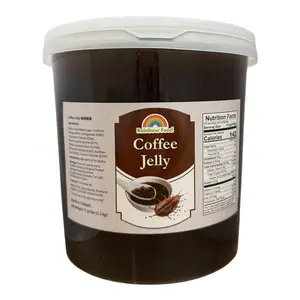 Coffee Jelly - Sweet Coffee-Flavored Jellies for Drinks & Desserts - 7.28 lbs per Bottle - Perfect for Bubble Tea & Special Occasions