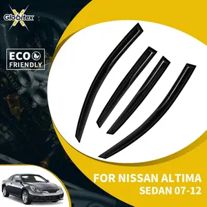 Tape-On Outside Window Visors Sun Rain Guards Vent for Nissan Altima 4-Door Sedan 2007-2012, JDM Mugen Style Mount Wind Deflectors, 4PCS