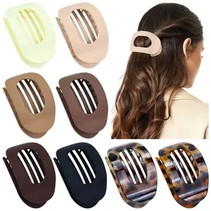 Strong Hold Hair Claw Clips | Tortoise Shell Hair Clips | Neutral Colors | 8 Pack | French Style Accessories for Women & Teens