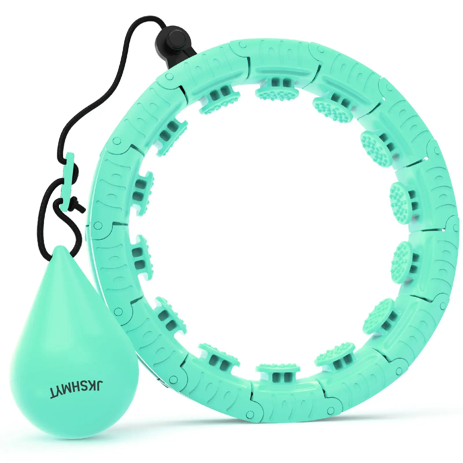 26 Links Detachable Adjustable Smart Weighted Waist Training Circle, Sports Fitness Equipment with Ball, Workout Equipment for Women, Gymtok