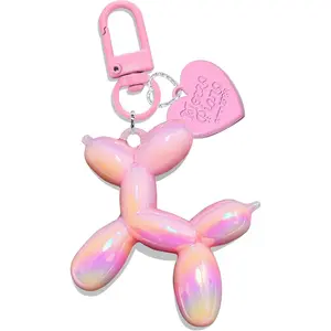 Cute Keychain Balloon Dog Bag Charms for Women, Aesthetic Y2K Key Chain Accessories for Purse Backpack Handbags