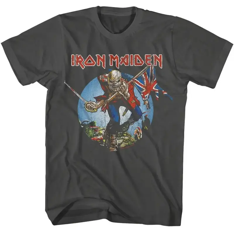 Iron Maiden band T-shirt, vintage washed pattern T-shirt, Halloween gift, suitable for rock fans, unisex heavy cotton style, band merchandise, 2026 Christmas gift