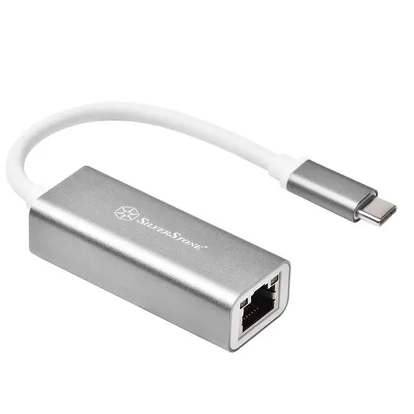 SilverStone Technologies EP13C USB 3.1 Type-C Generation1 to RJ45 Gigabit Ethernet Network Adapter, Charcoal