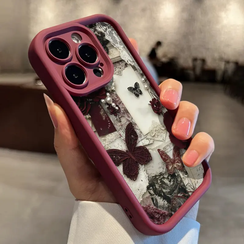Butterfly Lace Rose phone case artwork