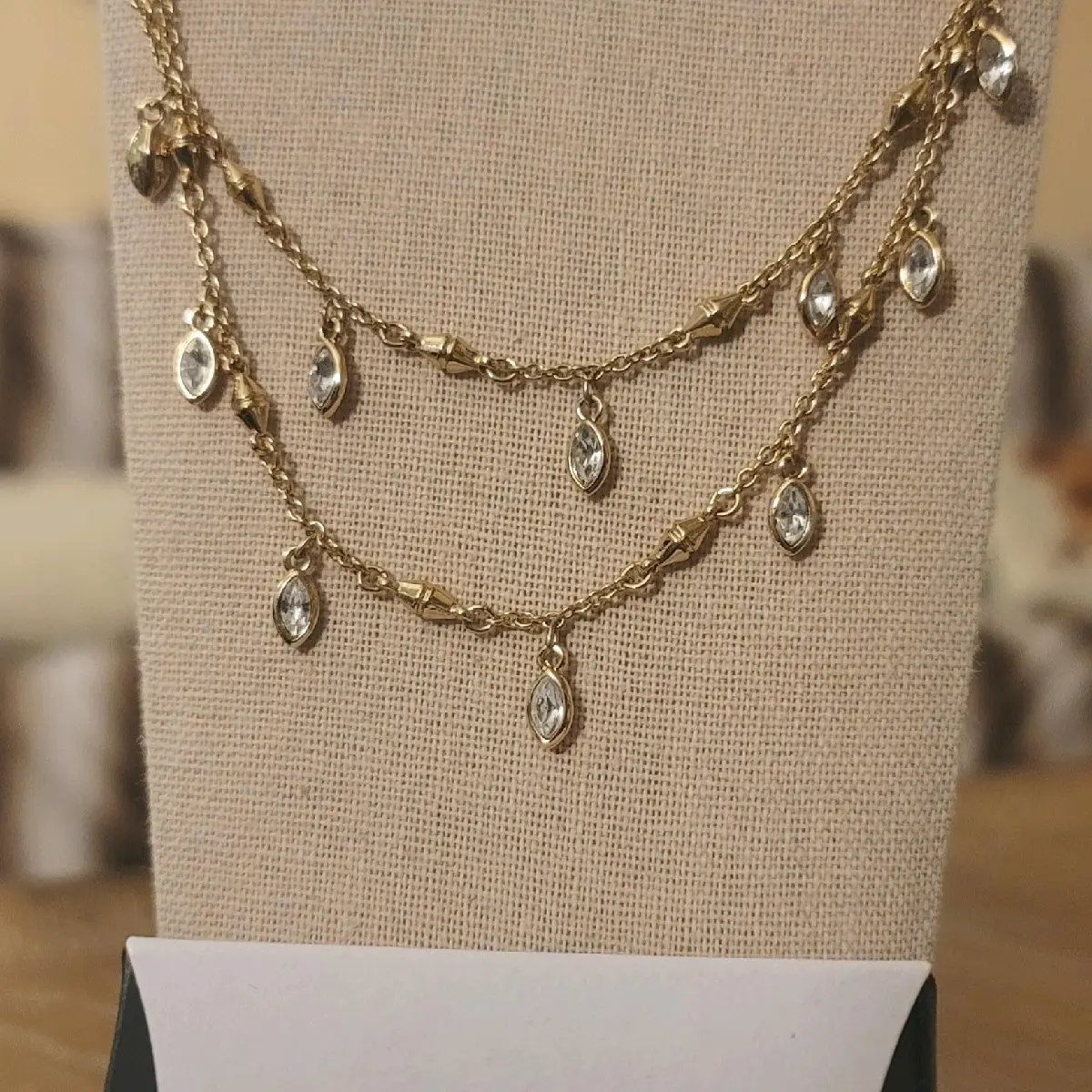 Avon Necklace and Earrings Set Gold Color