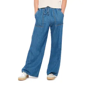 Wide Leg Chambray Pant