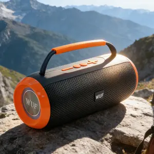 WUF Wireless Bluetooth Speaker | 20W Clear Sound with Powerful Bass, RGB Lights. TF/USB Playback, Easy to Use, Compact & Lightweight, Great for Yoga, Camping, Office, Gym & Hiking.
