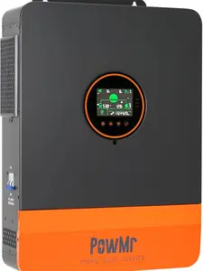PowMr Solar Hybrid Inverter 6500W 48V to 120V/240Vac, 6500W Split-Phase Hybrid Inverter Built-in 140A MPPT Controller, Max.PV Input 10kW, 550V, Support up to 6 Unit Parallel and Batteryless Run