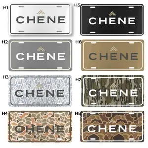 Chene Aluminum License Plate – Outdoor Car Tag, Black White Gray & Camo Options, Truck SUV Off-Road Vehicle Decor Gift for Men Women