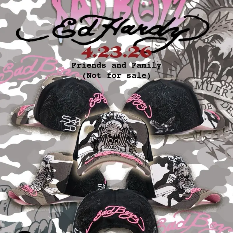 Virgin ED Hardy X Sad Boys Hats With Box FRIENDS AND FAMILY 1/50