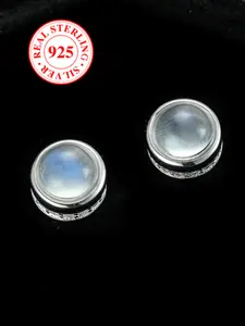 S925 Sterling Silver Earrings Imitation Moonstone Mini Stud Earrings for Women & Girls, Casual Jewelry for Daily Wear, All Season Accessory for Her（with box）