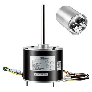 VEVOR Condenser Fan Motor with Capacitor, 1/3HP 1075RPM 208-230V, Compatible with GE Genteq K55HXGDD-81195 5KCP39GGY209AS, Fasco D925 D7908, Dayton EM3729F, Century FSE1036SV1, Rheem Ruud 51-100998-0