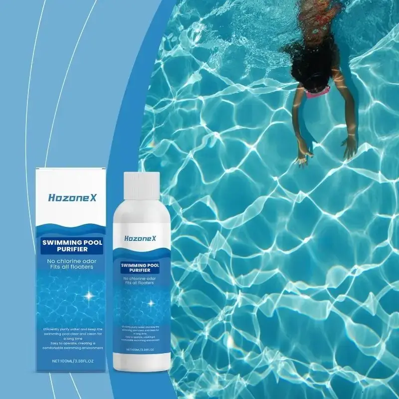 No Odor Liquid Pool Water Clarifier, Fast Dissolving Powerful Cleaner, Hotel Swimming Pool Cleaning Solution, Efficient Pool Maintenance, Pool Chemicals, Pool Supplies