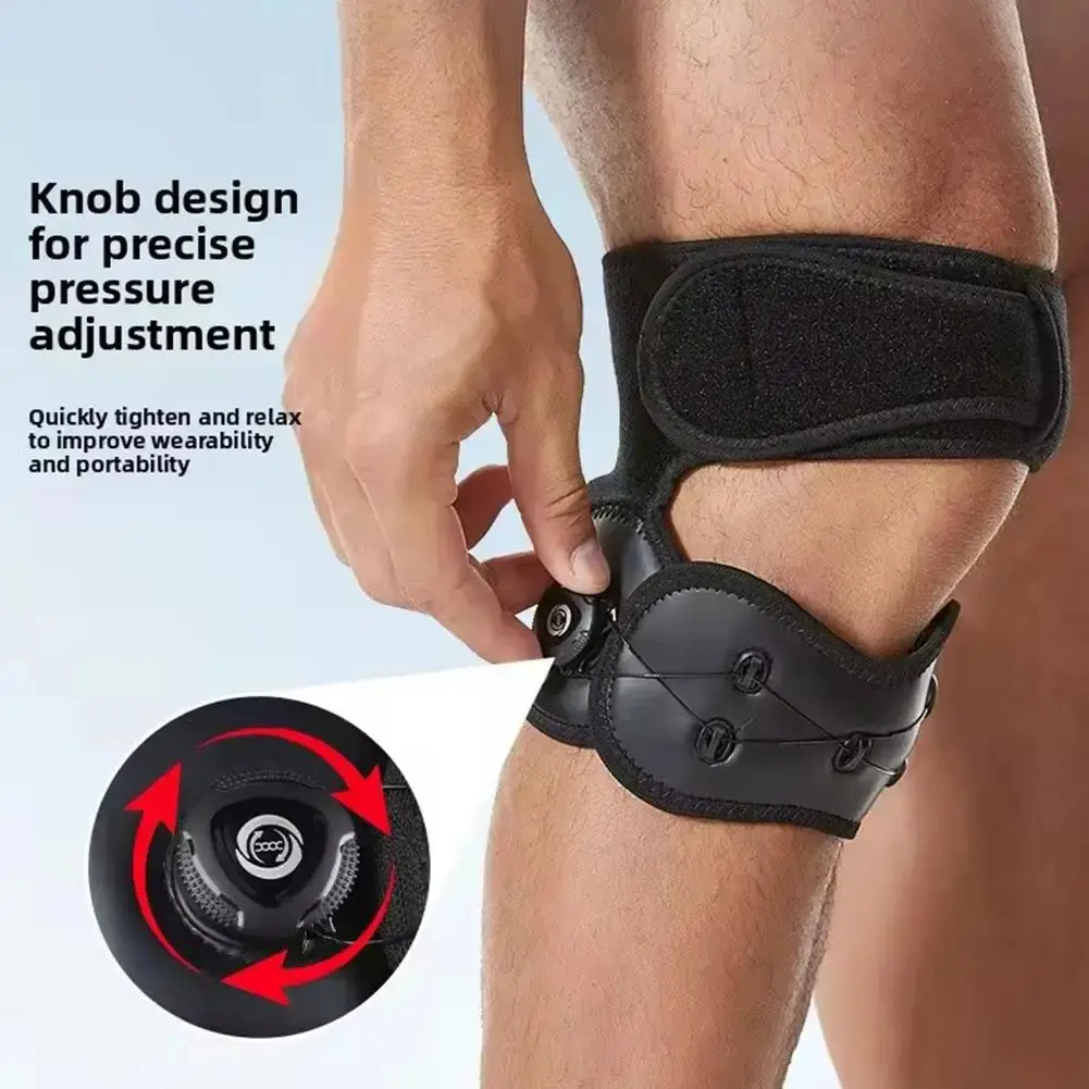Adjustable Knee Brace Sports Knee Support Brace - Adjustable Knob, Flexible Tension Design, Unisex Fit for Running, Hiking, Ball Games, Squat And Daily Sports