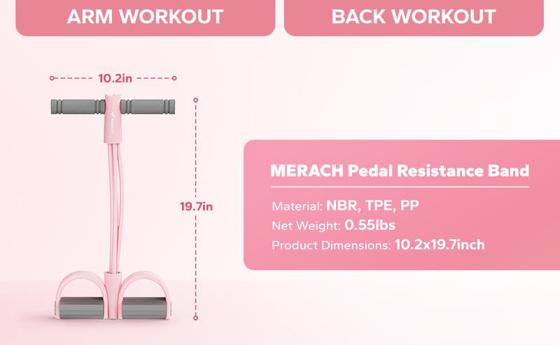 Merach Multifunction Pedal Resistance Band, Elastic Pull Rope Fitness, Full-Body Workout at Home Gym, Exercise Sit-up, Yoga, Abdominal Training Merach Multifunction Pedal Resistance Band, Elastic Pull Rope Fitness, Full-Body Workout at Home Gym, Exercise Sit-up, Yoga, Abdominal Training