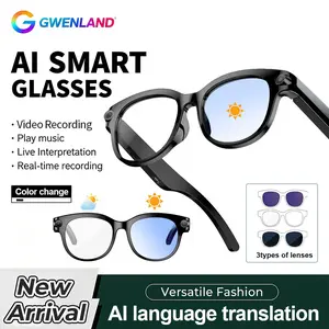 Ai Smart Glasses with 8mp HD Camera, Real-Time Translation, Ai Voice Assistant, Music Control, Wireless Audio & Calling, Perfect Gift
