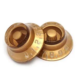 Guitar Speed Control Knobs VolumeTone Knobs Top Hat Knob for LP SG ESGold 4Pcs