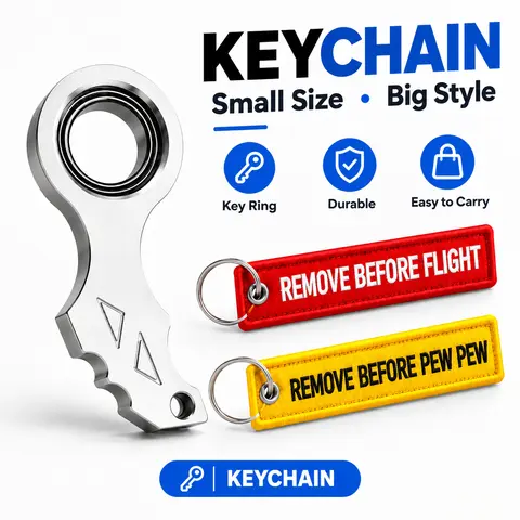Fashion Aluminum Alloy Rotatable Karambit Unisex Multifunctional Portable Keychain - Silent EDC Fidget Toy, Anti-Anxiety Stress Relief Accessory, Keychain for Purse Attachment for Adults