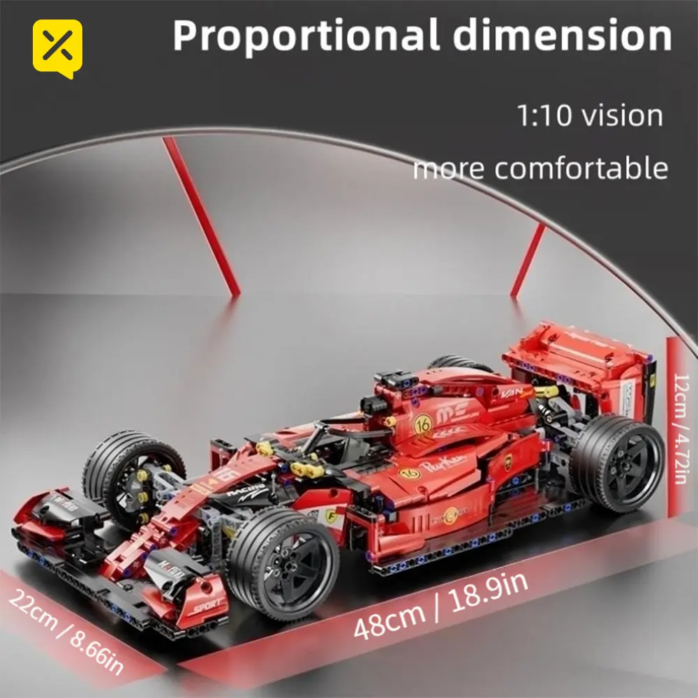 【1： 10】  model car: The perfect gift idea Building blocks Racing car model toy building blocks assembly