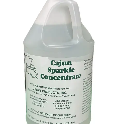 Pelican Brand Cajun Sparkle Concentrate Surface Cleaner - 128 oz (1 gal) Hydrogen Peroxide Cleaning Supplies, Interior Care, Safe Color Protection, Natural Degreasing, No Pesticides Lifestyle, Satisfying & Time-Saving (Manufactured Since 1950)