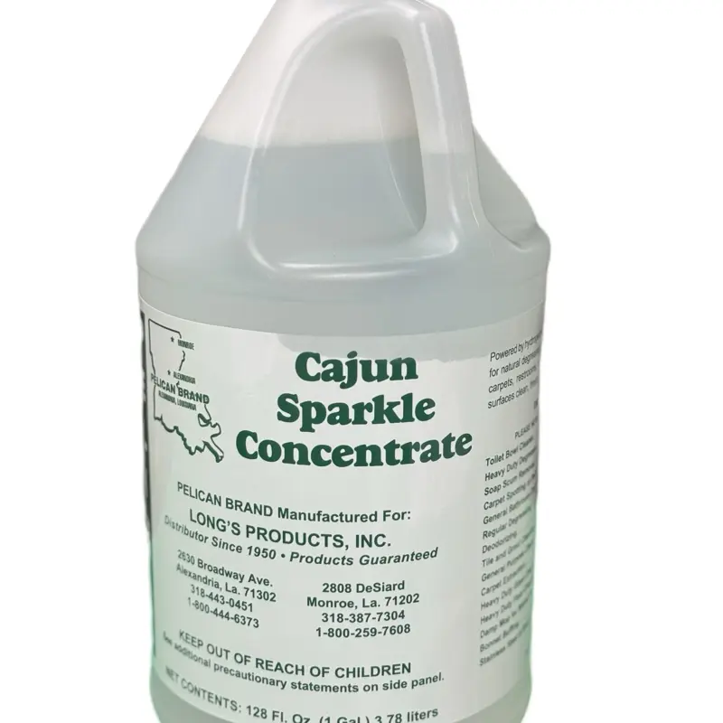 Pelican Brand Cajun Sparkle Concentrate Surface Cleaner - 128 oz (1 gal) Hydrogen Peroxide Cleaning Supplies, Interior Care, Safe Color Protection, Natural Degreasing, No Pesticides Lifestyle, Satisfying & Time-Saving (Manufactured Since 1950)