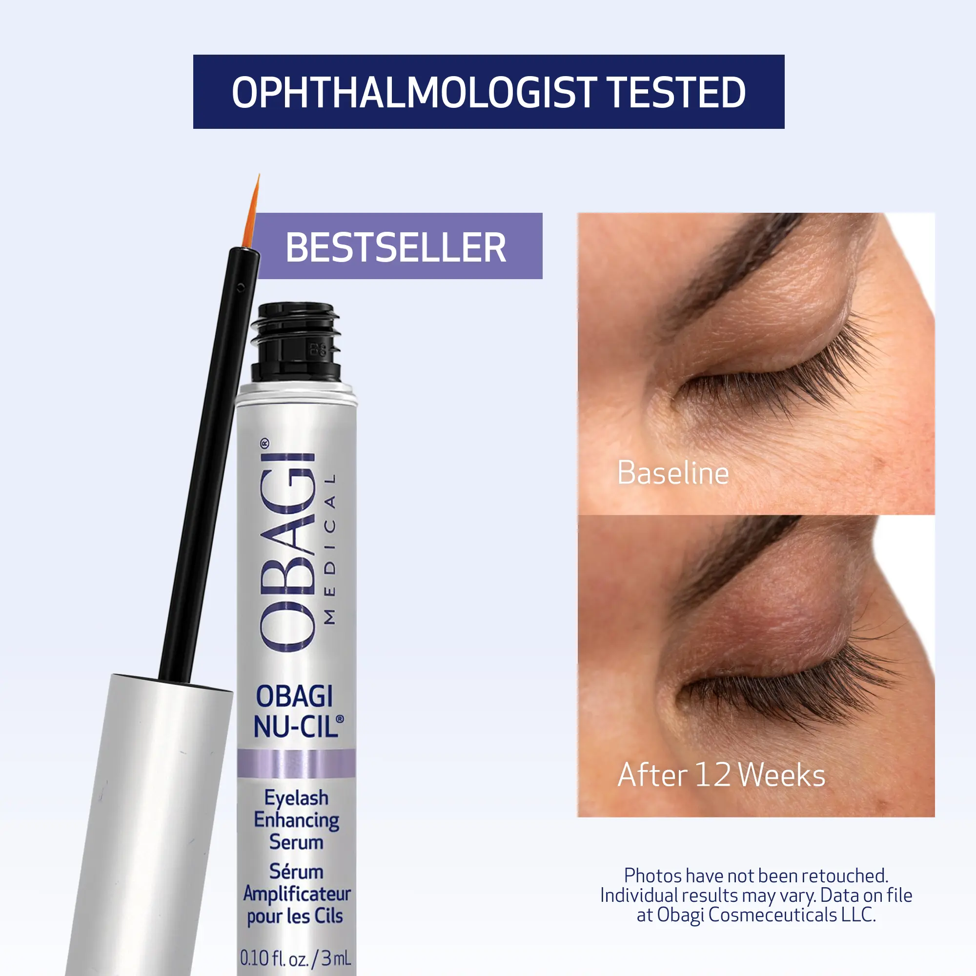 Obagi Nu-Cil Eyelash Enhancing Serum – Nourishing Lash Serum with Biotin for Thicker & More Defined-Looking Lashes