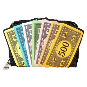 Loungefly Hasbro Monopoly 90th Anniversary Money Glitter Zip Around Wallet
