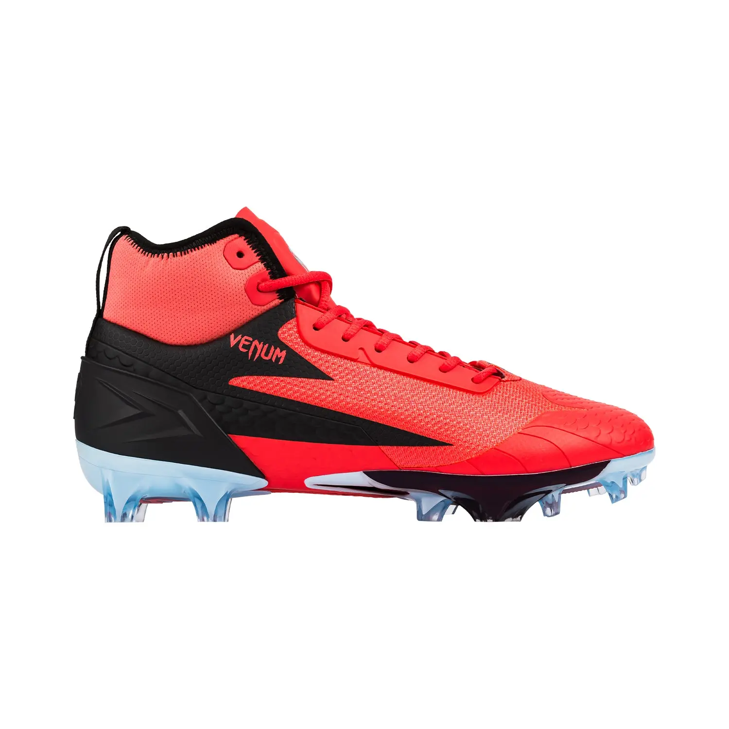 Venum Elite American Football Cleats - High-Performance Synthetic Football Shoes with Cushioned Insole, Secure Lace-Up, Breathable Upper, Lightweight, High-Traction Studs for All Positions, Mango/Black