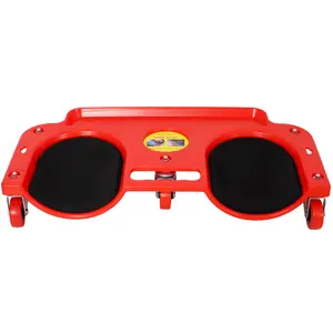 DONEXT Rolling Knee Creeper Durable Knee Pads with 360 Degree Turn Casters and Tool Tray for Garage Workshop Garden Red Blue