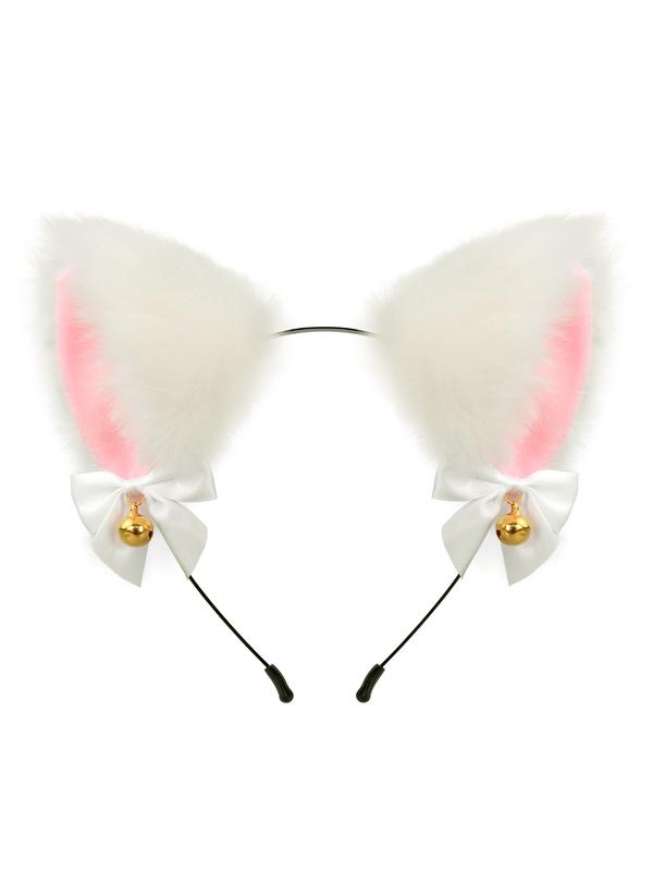 Cat Cosplay Costume Set – Plush Ears, Fluffy Tail & Paw Gloves for Halloween, Christmas, Anime Party