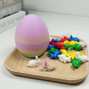 3D Printed Mini Rabbit Easter Egg Ornament, Cross-Border Craft Small Figurine, Gift Handmade Collectible Toy