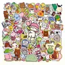 Coco Wyo Cozy Friends 100pcs Vinyl Decal Sticker Pack - Cute, Waterproof, Easy to Peel Office Stationery for Laptops, Water Bottles, Scrapbooking Ephemera, DIY Crafts & Gifting for Adults