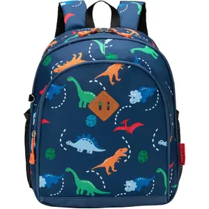Toddler Backpack for Boys Girls, Little Kids Mini Backpack for Preschool Kindergarten, Dinosaur Navy Blue