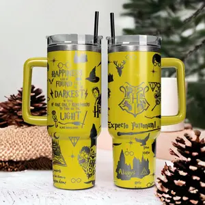 H Potter 20oz - 40oz Tumbler Stainless Steel, Double Wall Insulated, With Handle – Magic Wizard Series Design, Perfect Gift for Fans