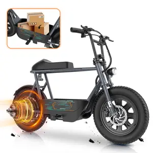 Caroma Peak 1200W Electric Scooters with Seat for Adults, 16" Fat Tire for All-Terrain, 30Miles Max Range, 20mph Top Speed, Commuter Ebike for Adults&Teens, Motorcycle Style with Carry Basket