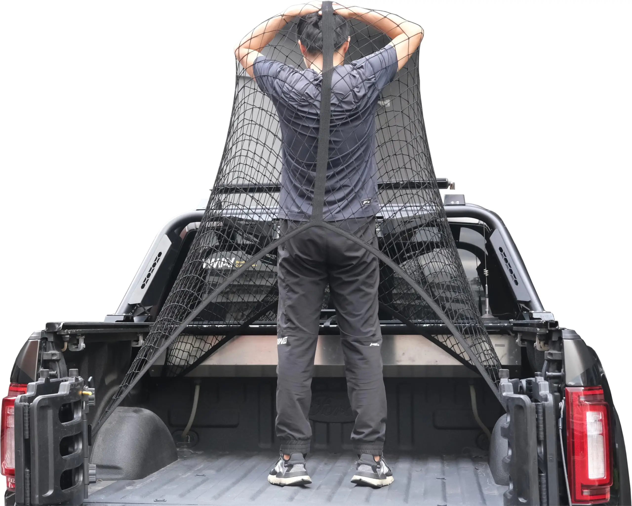 Highly Elastic Cargo Net, Simple Truck Bed Cargo Mesh Organizer, Ideal for ATV, SUV, UTV, Truck and Boat Use - OYAGU